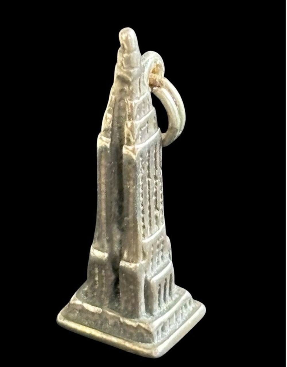 Vtg Sterling Silver NYC Empire State Bldg Travel Charm 925 3D